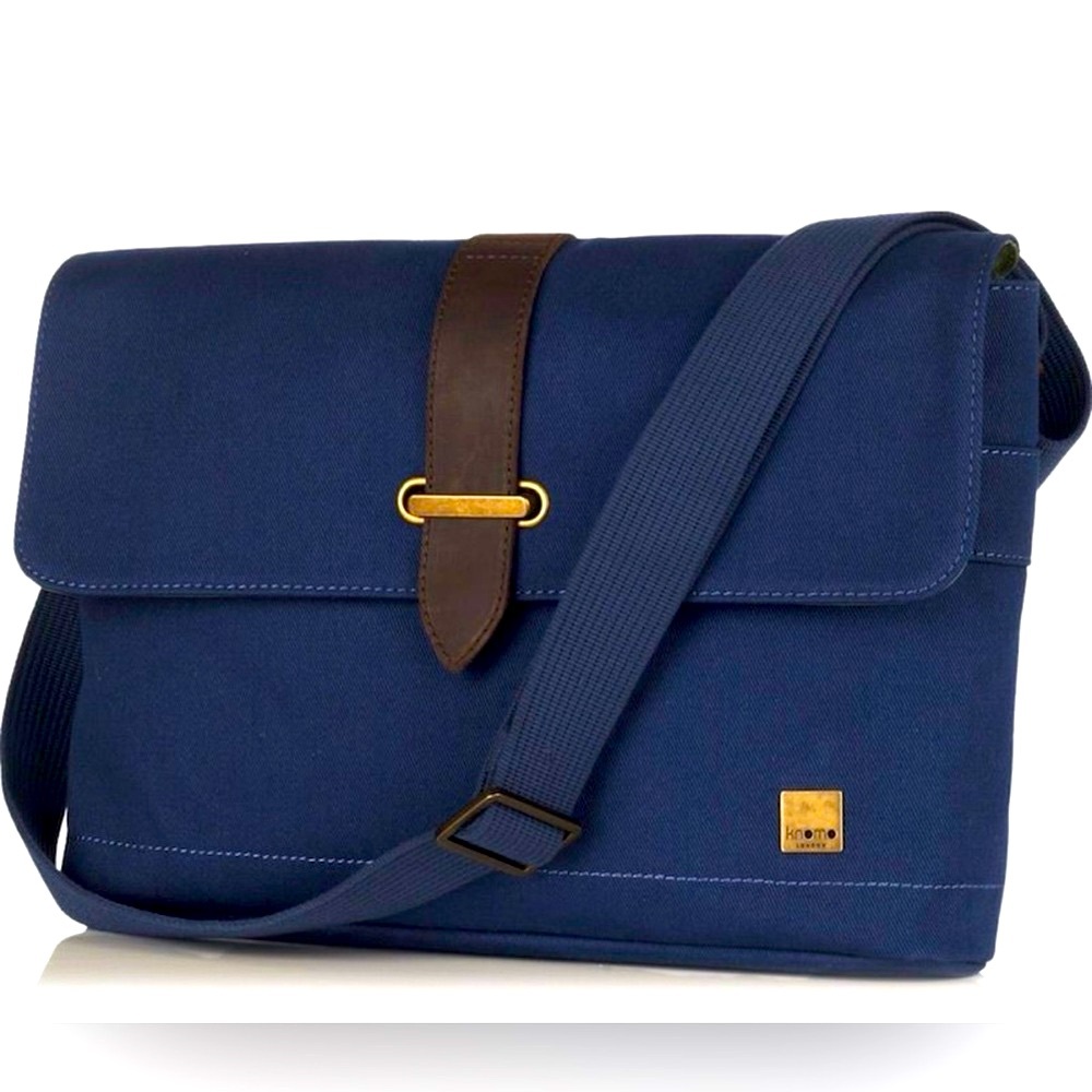 Knomo Troon Slim Messenger Blue 13 Laptop bag | Pre owned condition